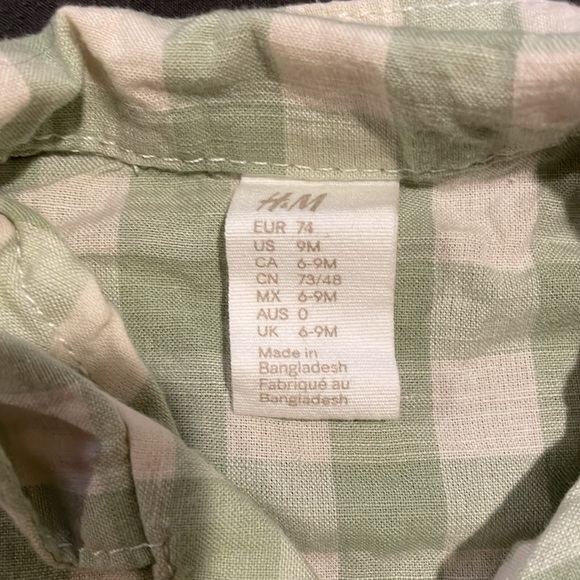 H&M cotton button down and shorts set - Picture 3 of 7